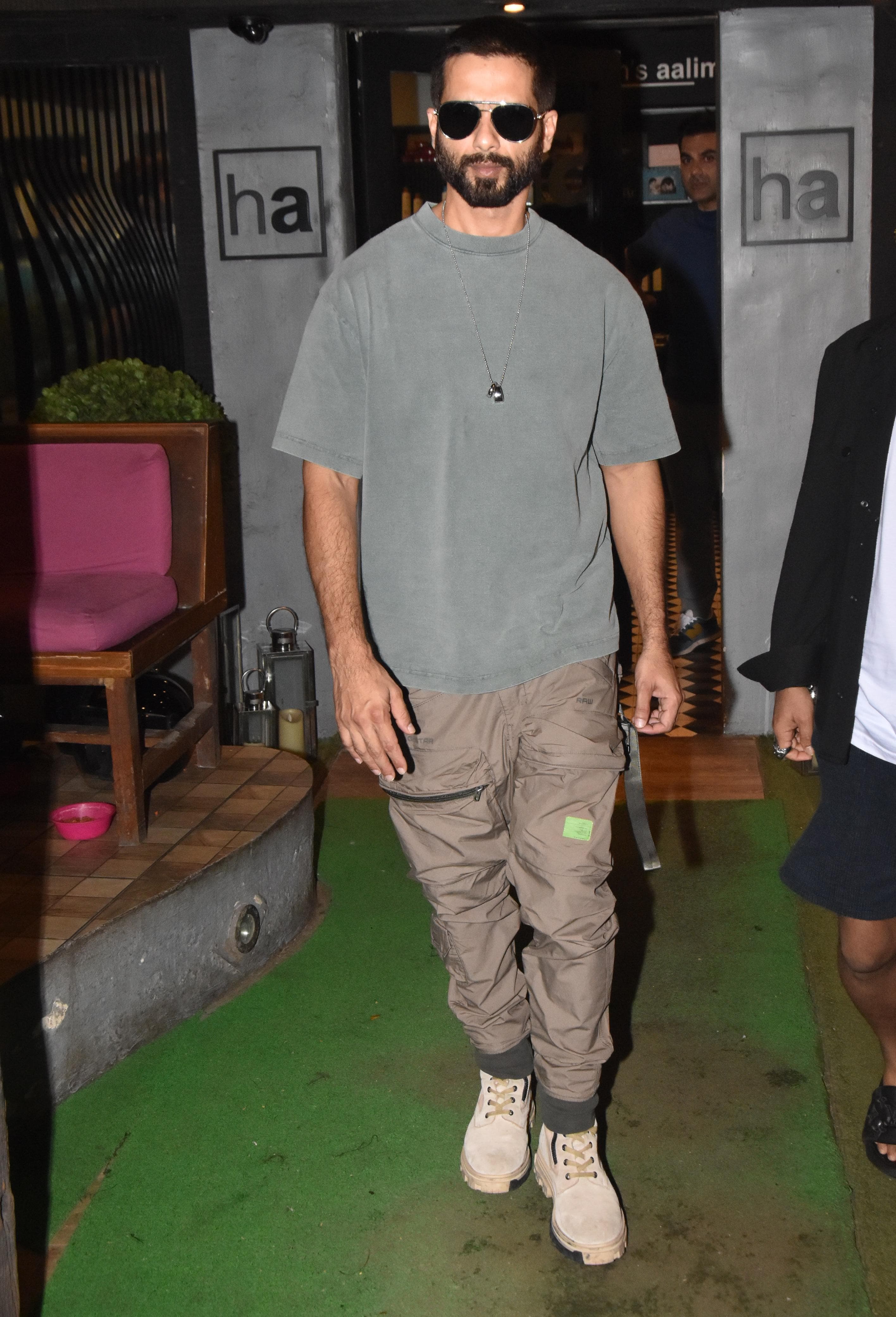 Shahid Kapoor was clicked in the city wearing a simple yet classy T-shirt paired with brown bottoms
