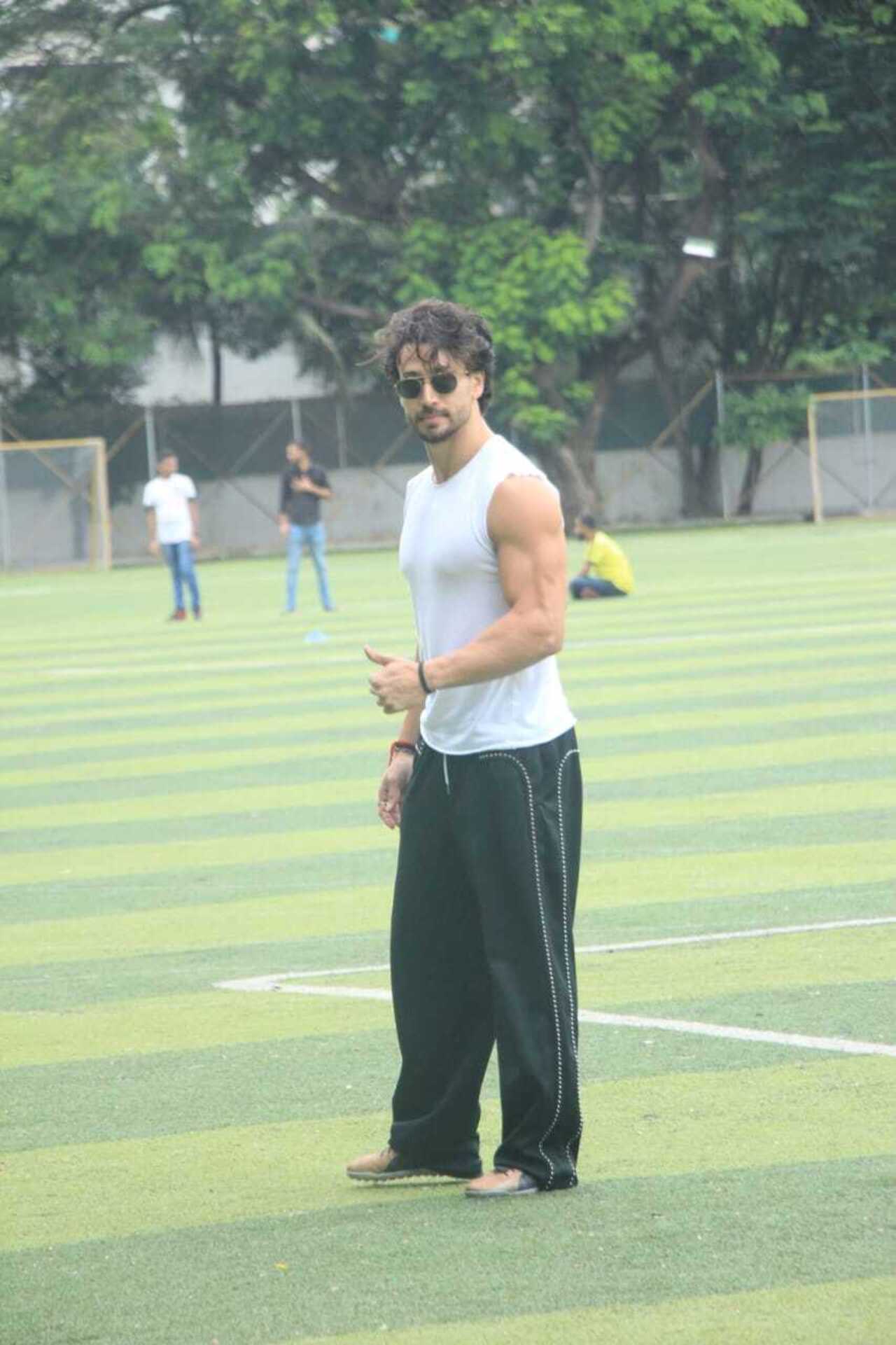 Tiger Shroff looked uber cool as he was snapped wearing his athletic fit