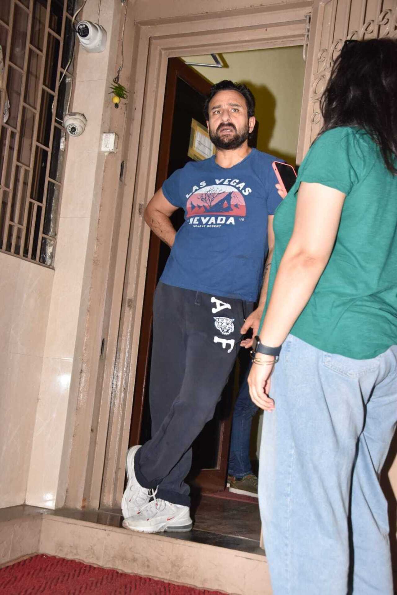 Saif Ali Khan was spotted at a dubbing studio in Mumbai