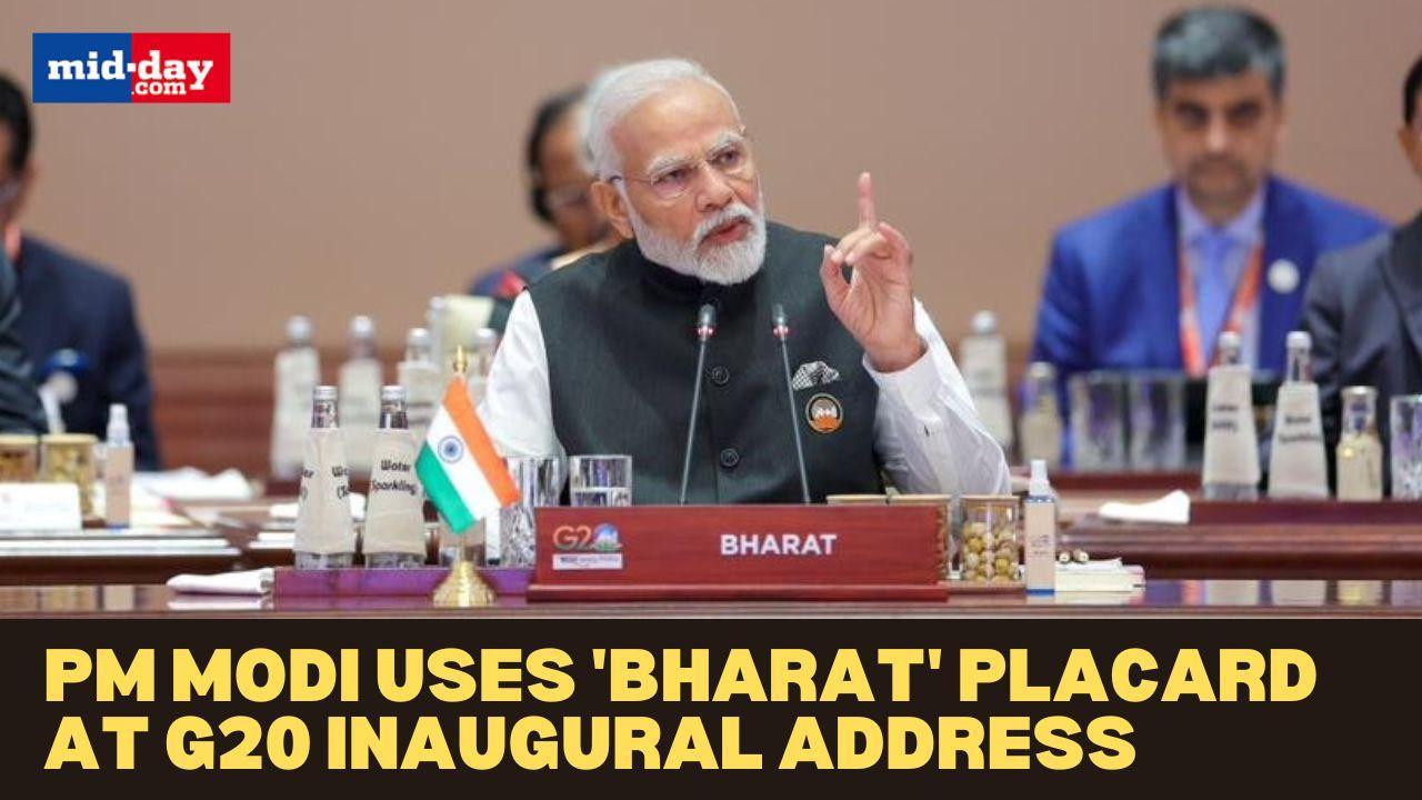 G20 Summit 2023: African Union joins G20, PM Modi uses 'Bharat' placard 