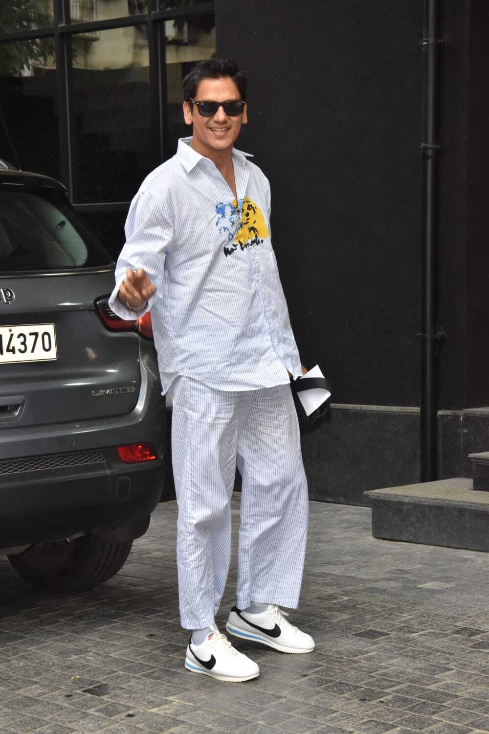 Vijay Varma was clicked wearing cool white outfit as he went out and about in the city