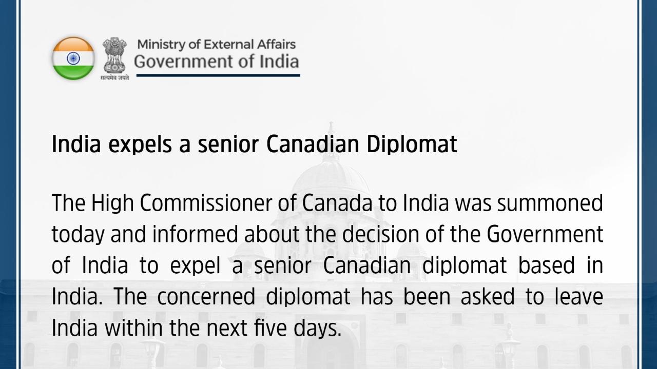 The actions marked a further deterioration in India-Canada ties as they came days after both sides decided to pause their negotiations for a bilateral free trade agreement. Pic/MEA/X