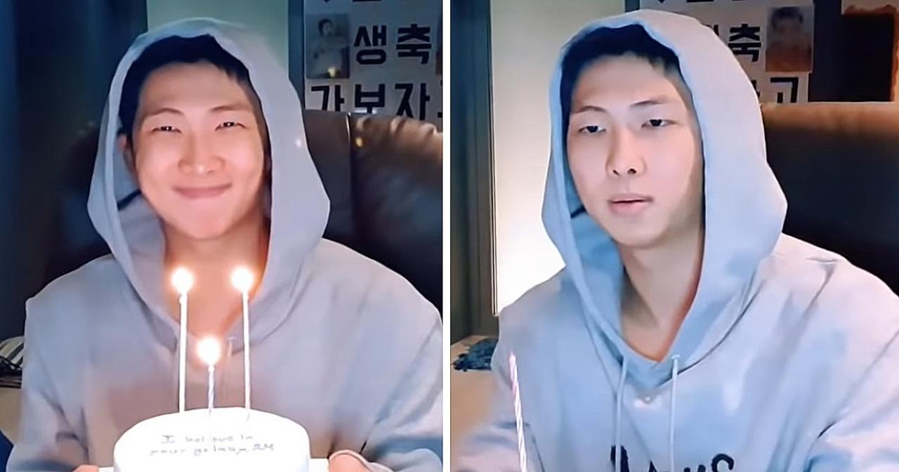 Namjoon did a livestream on his birthday last year to thank ARMY for all his wishes. The leader engaged in several innocent antics like balancing the cake on the armrest of a chair and spinning around with the cake to the 'happy birthday' song only to find the candles blown out by the movement.