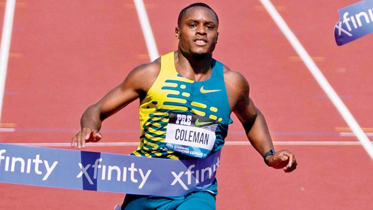 Coleman edges out world champion Lyles in 100m at Prefontaine Classic