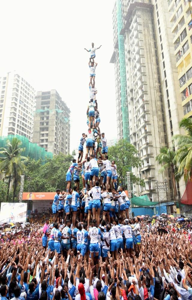 Dahi Handi is part of the Krishna Janmashtami festival, celebrated to mark the birth anniversary of Lord Krishna. During the festival, 'Govindas' or Dahi Handi participants form multi-tiered human pyramids to break 'dahi handis' (earthen pots filled with curd) suspended in the air