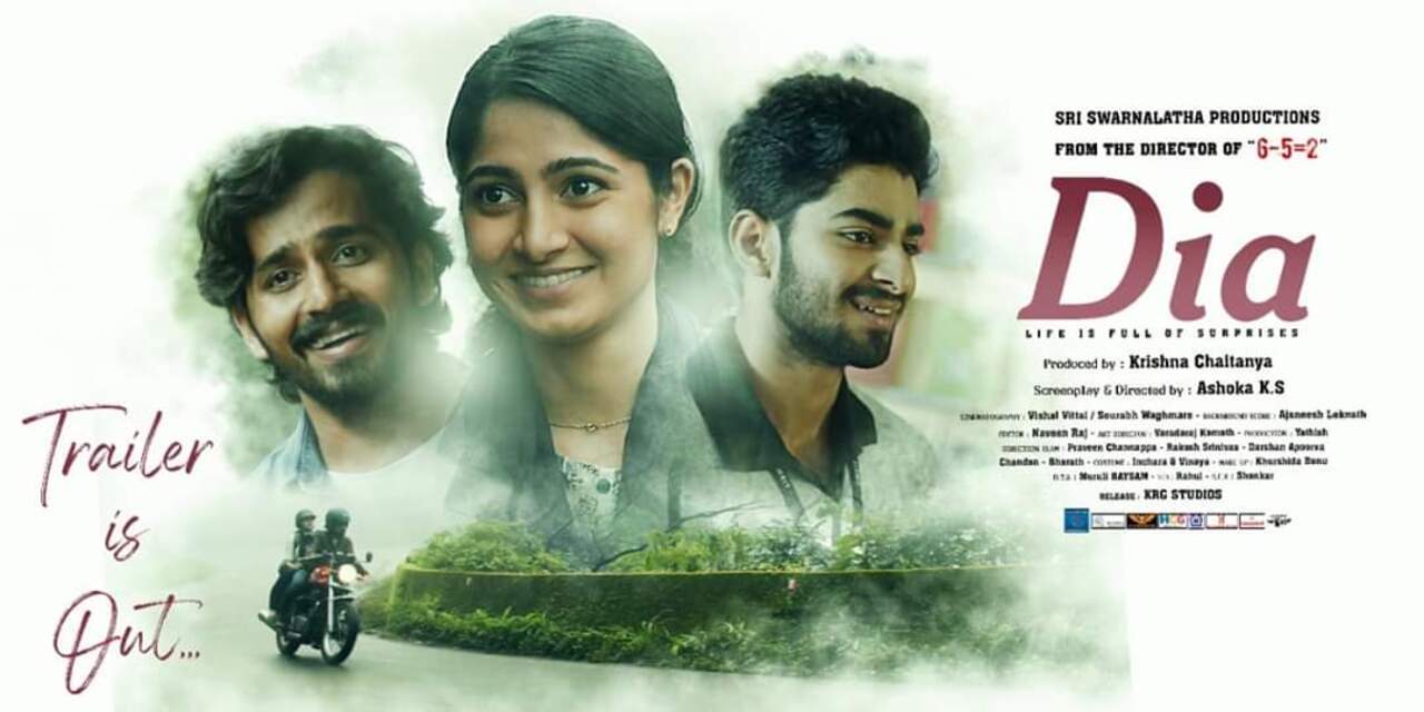 Dia 
This 2020 Kannada film revolves around Dia, who takes three years to confess her feelings to Rohith but after a terrible accident, she is told he does not survive. Later, when she starts seeing Adi, she finds out that Rohith is still alive