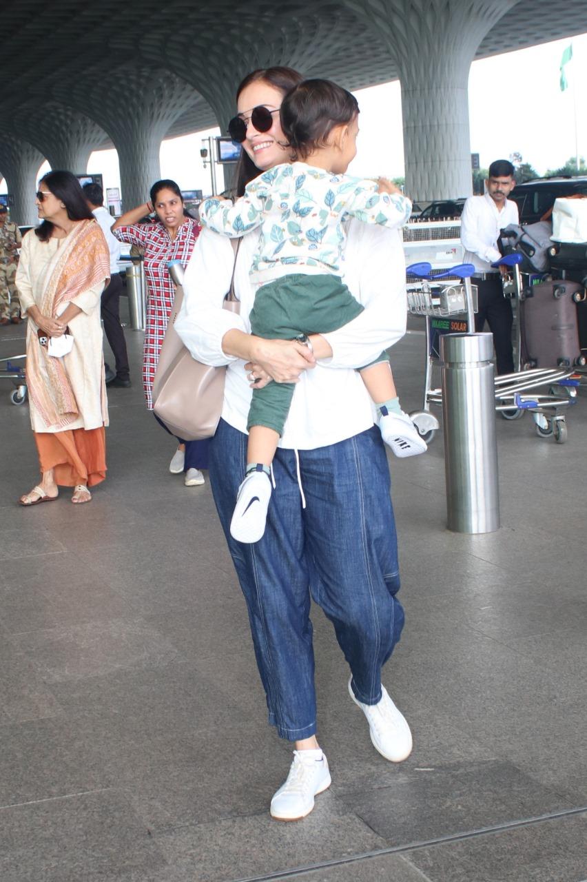 Dia Mirza was spotted with her child at the airport