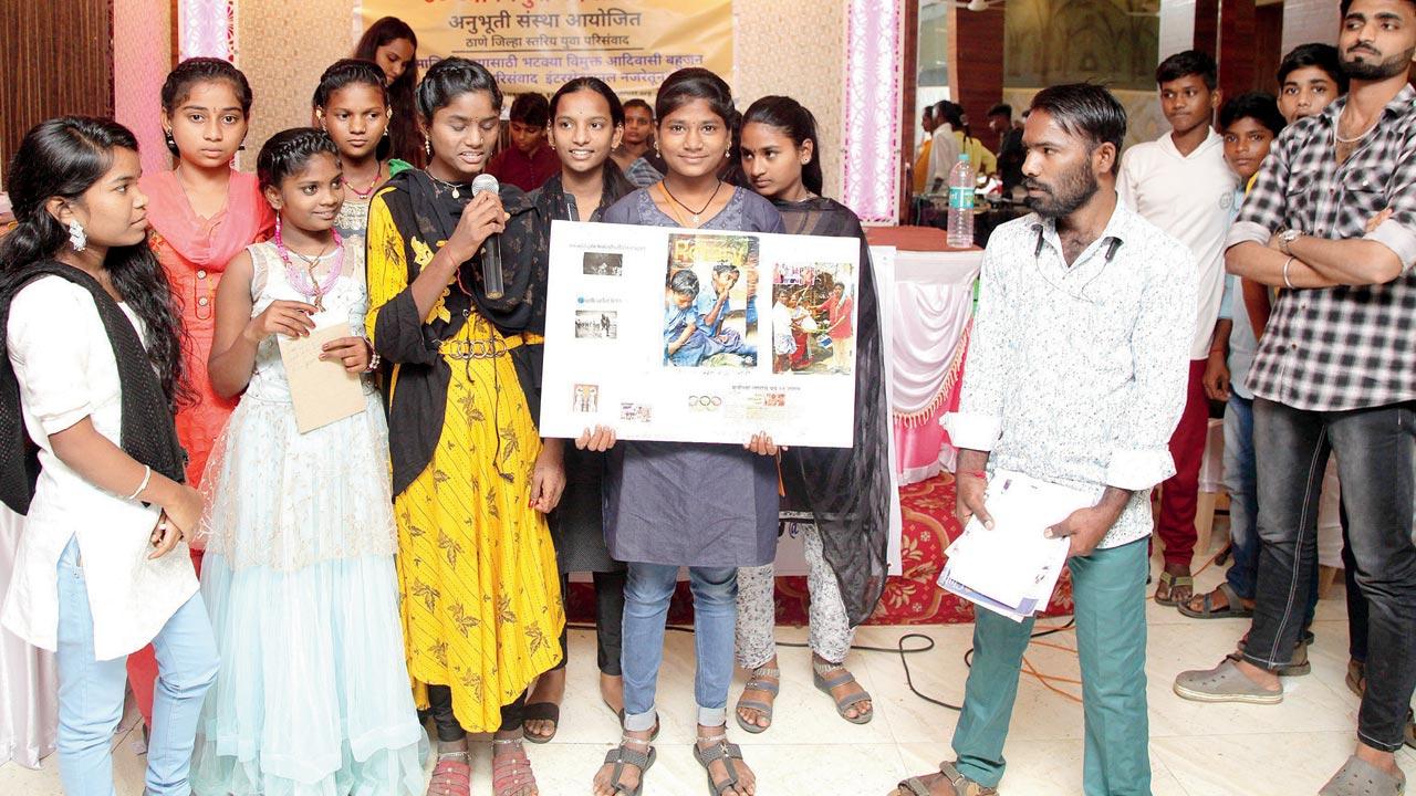 Youth express their concerns through a collage on the 70th Vimukta Din last year