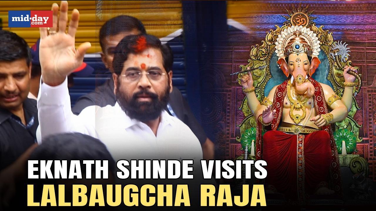 Maharashtra CM Eknath Shinde visits Lalbaugcha Raja with family