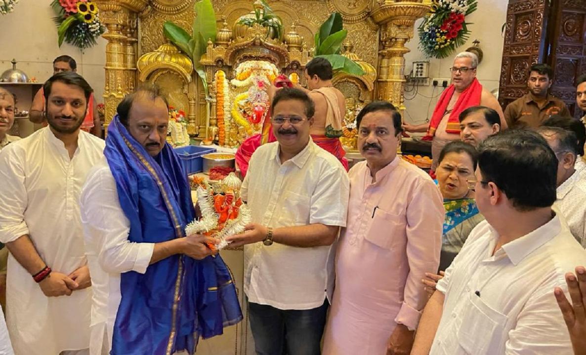 In Photos: Ajit Pawar offer prayers at Mumbai's Siddhivinayak Temple