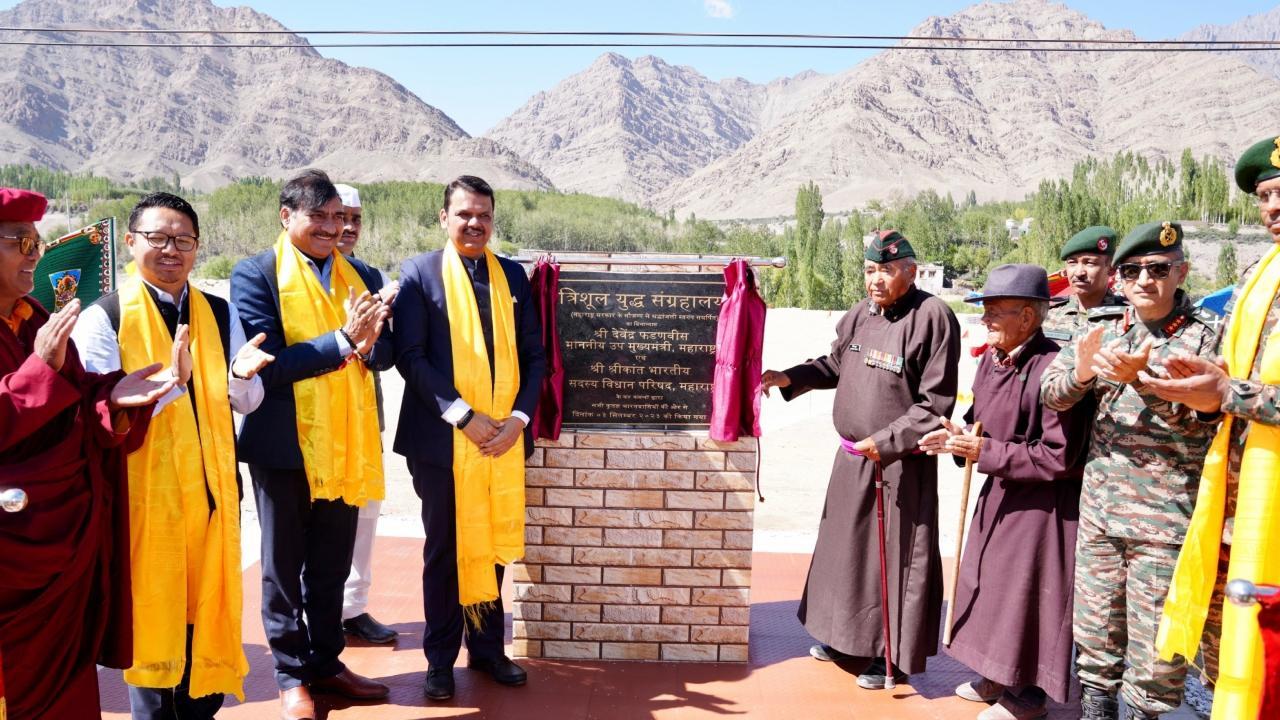 IN PHOTOS: Devendra Fadnavis inaugurates Trishul War Memorial renovation in Leh