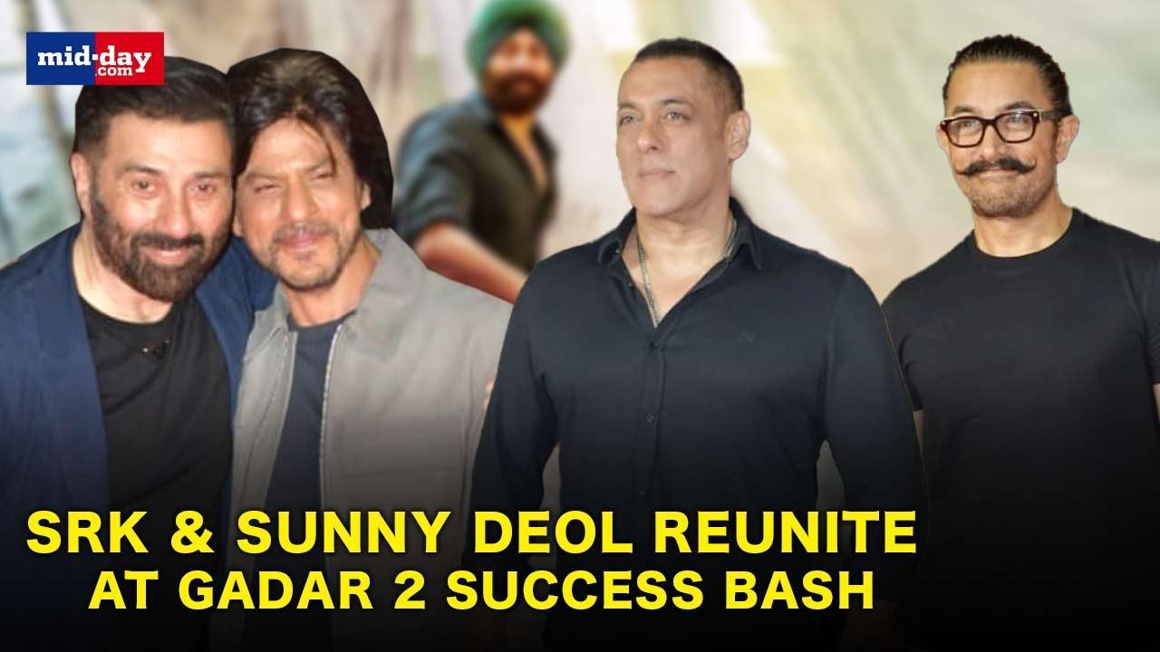 Shah Rukh & Sunny Deol Reunite at Gadar 2 Success Bash