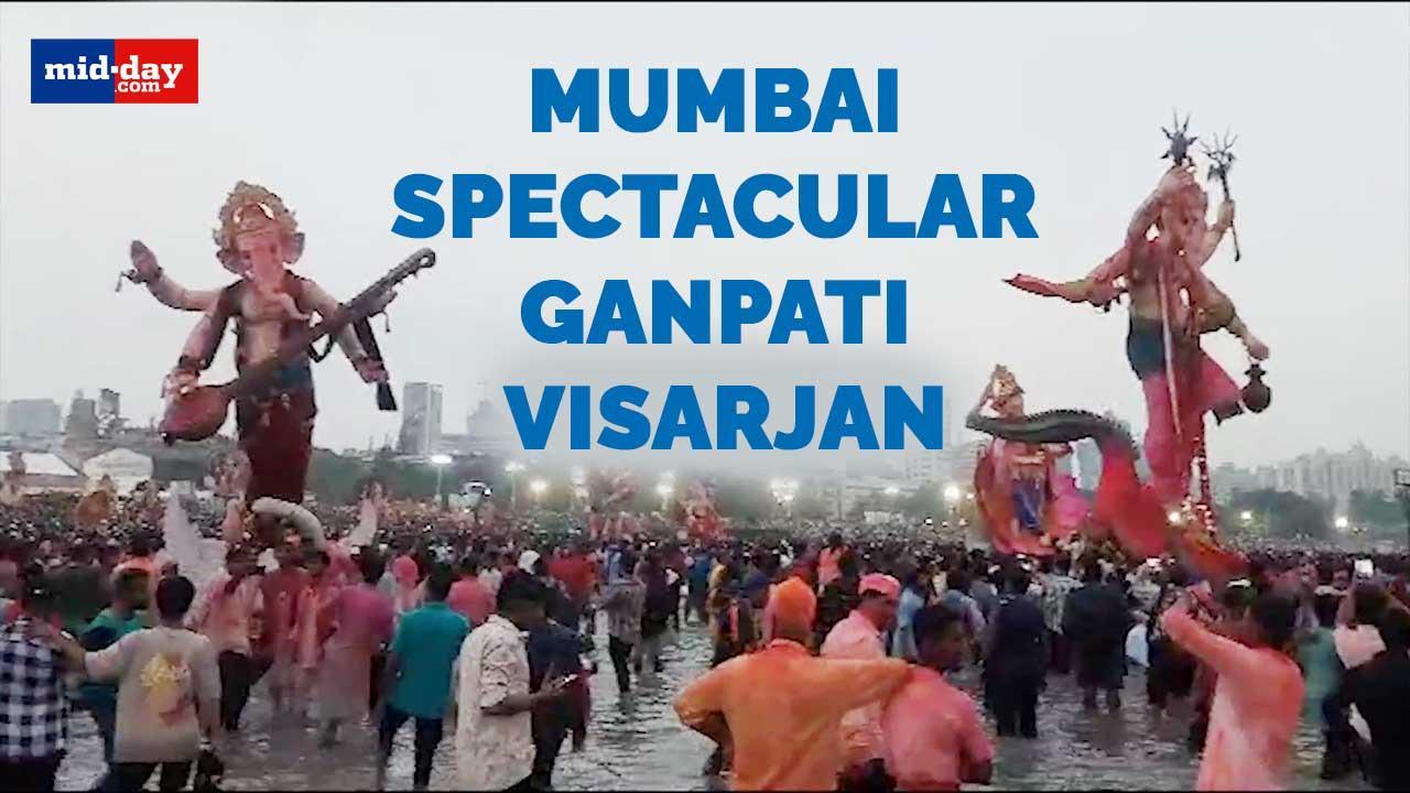 Ganpati Visarjan 2023: From Girgaon to Gorai, witness the immersion processions