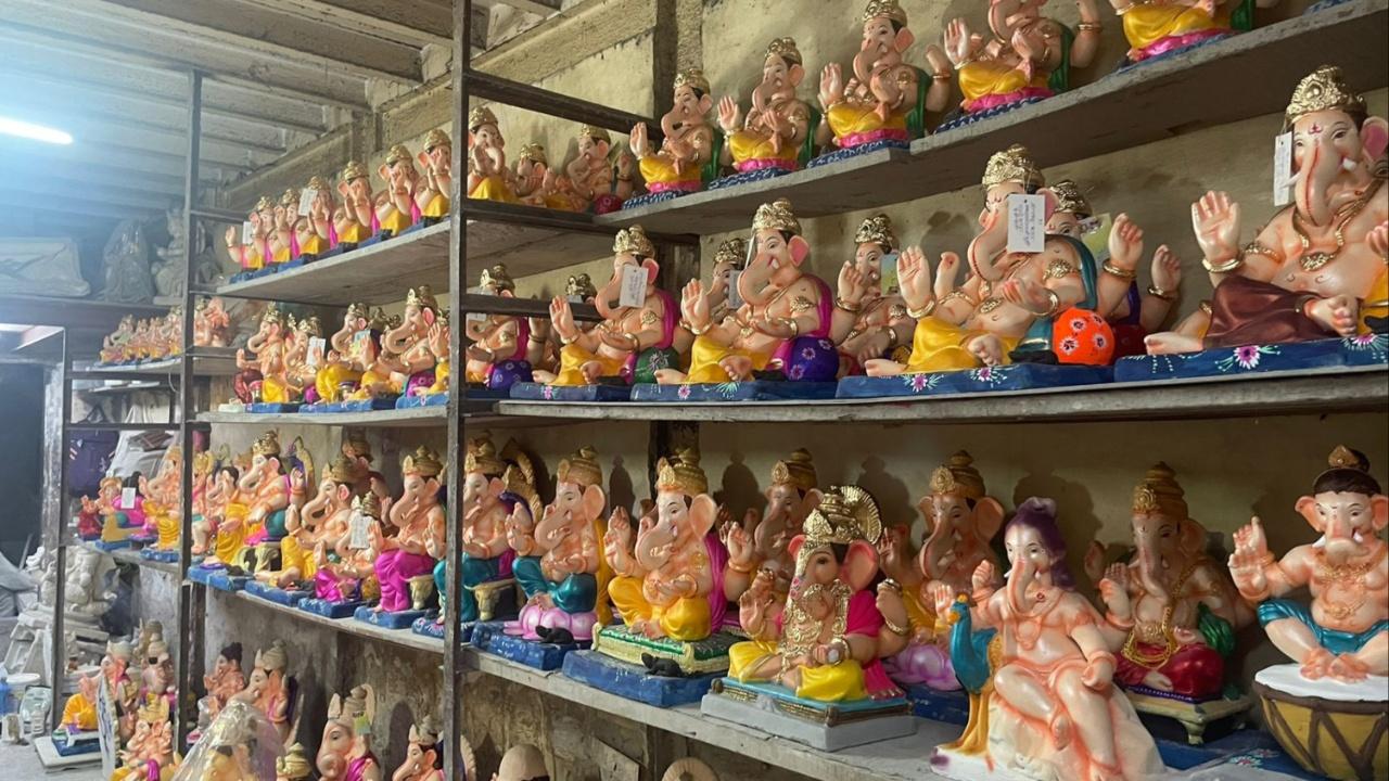 Durge informs that out of 100, 90 statue manufacturers drape Ganpati idols in grandiosity due to changing demands. “The traditional appearance of Ganpati idols is vanishing from the market. It does exist in the nooks of Girgaum but is being gradually replaced with pompous-looking Bappas