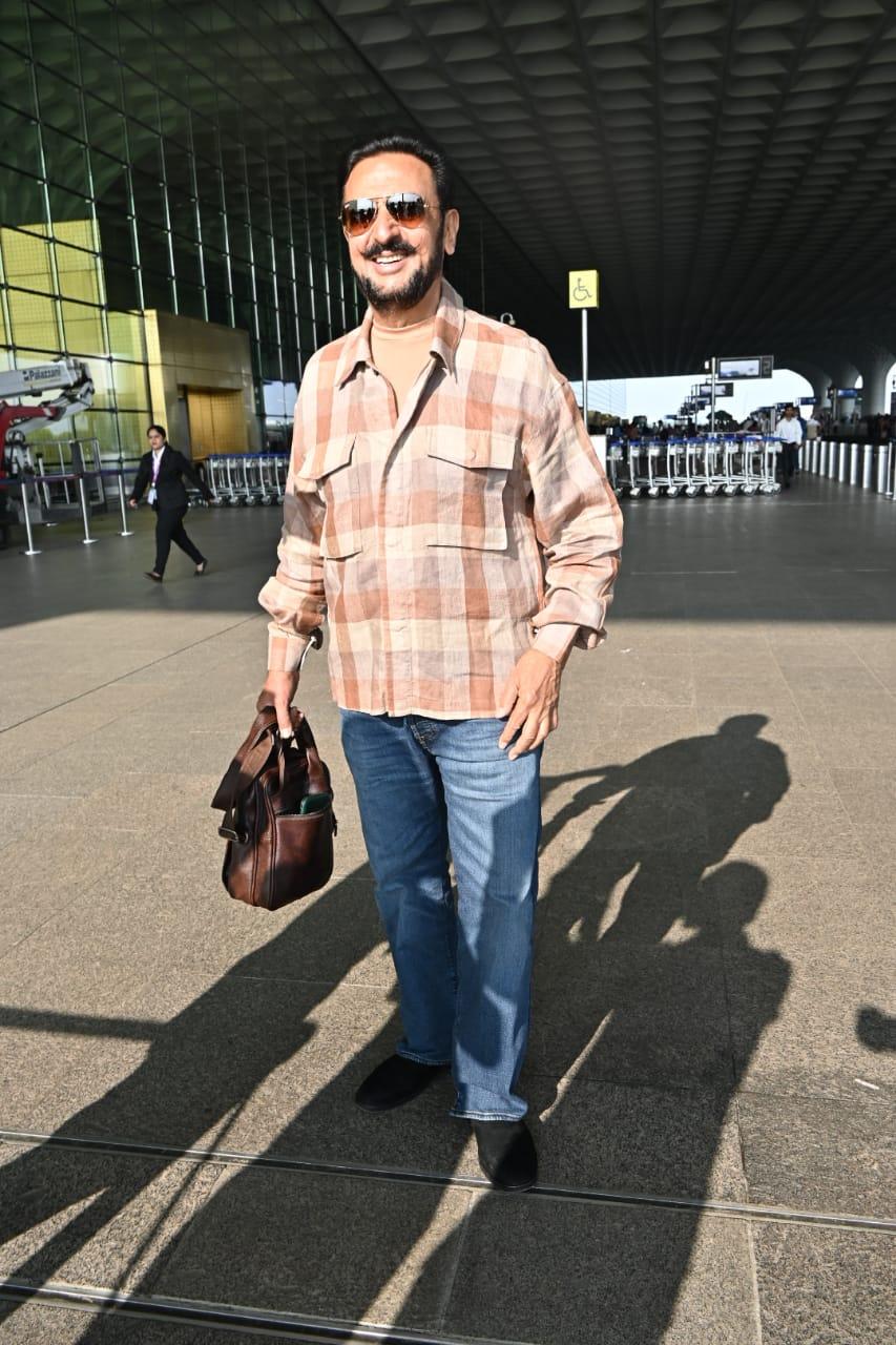 Gulshan Grover was spotted at the airport in the wee hours of the morning