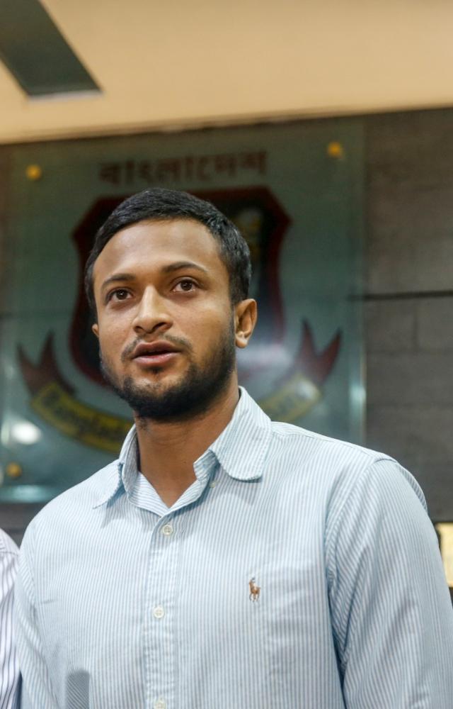 Bangladesh's skipper Shakib smashed 80 runs off 85 balls including 6 fours and 3 sixes