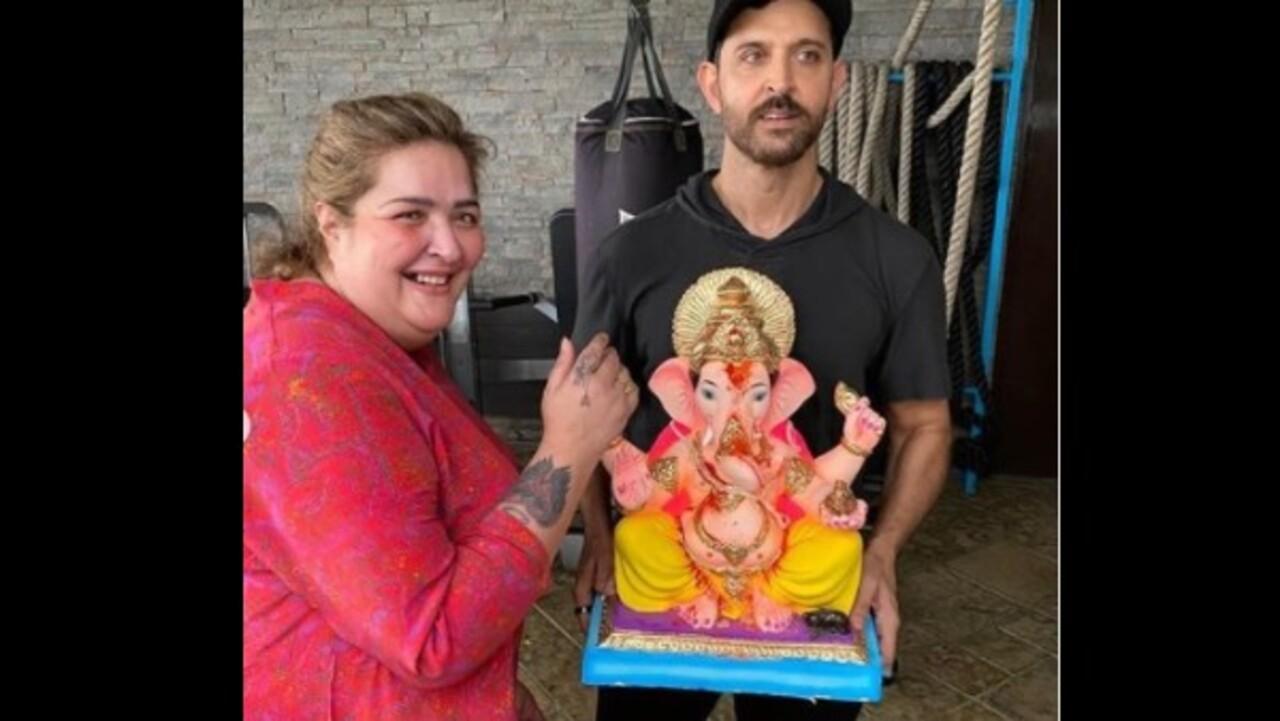 Hrithik Roshan and his family host Ganpati at their residence every year. They have adopted an eco-friendly way to celebrate the festival