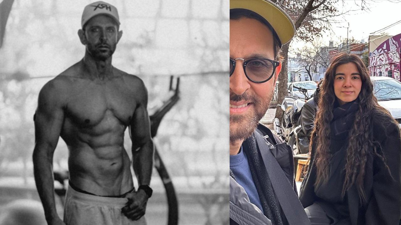 Hrithik Roshan's chiseled 8-pack heats up our feed, Saba Azad swoons