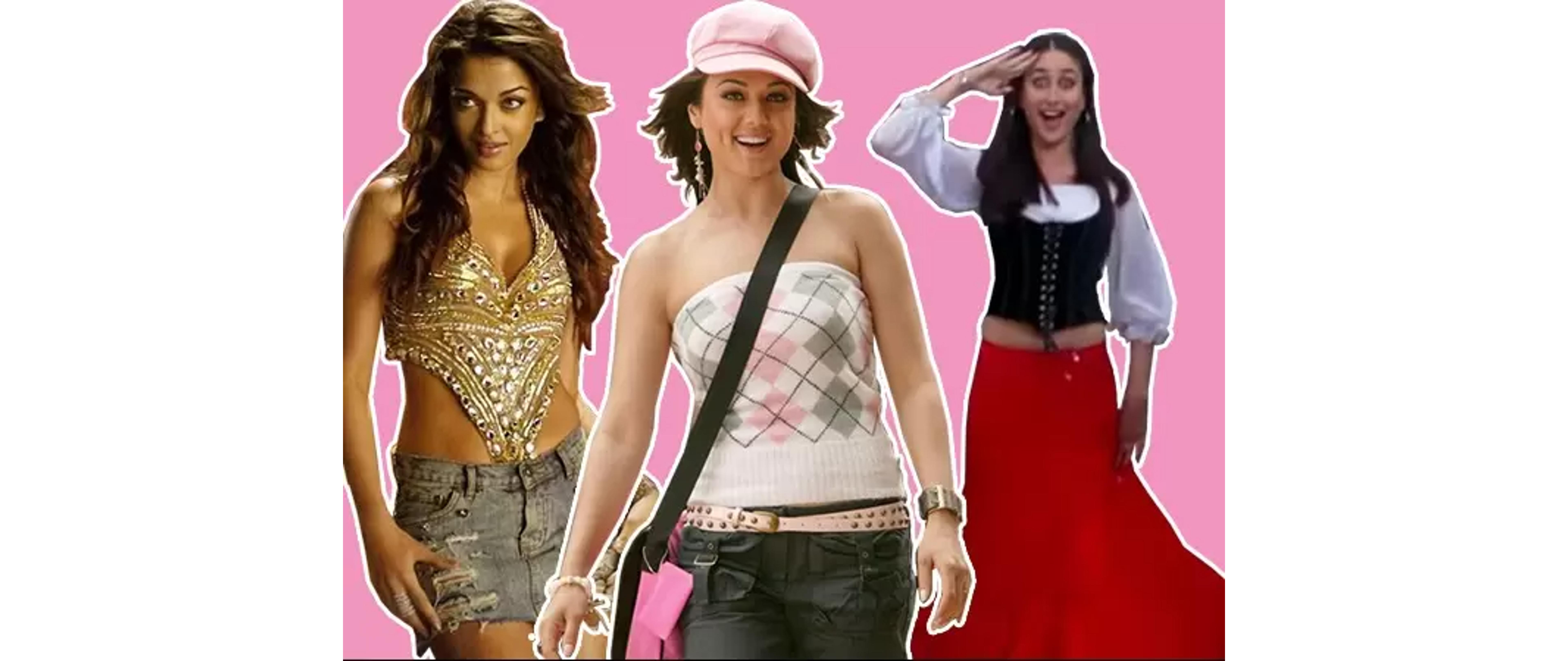 The rise of the internet during this decade ushered in a plethora of changes. Increased NRI-focused content, exotic filming locations, and big-budget movies became the norm. Bollywood queens like Aishwarya Rai, Kareena Kapoor, and Priyanka Chopra dominated the scene, donning outfits with daringly short hemlines. This era celebrated the popularity of crop tops, mini skirts, mini dresses, backless cholis, and bikinis.