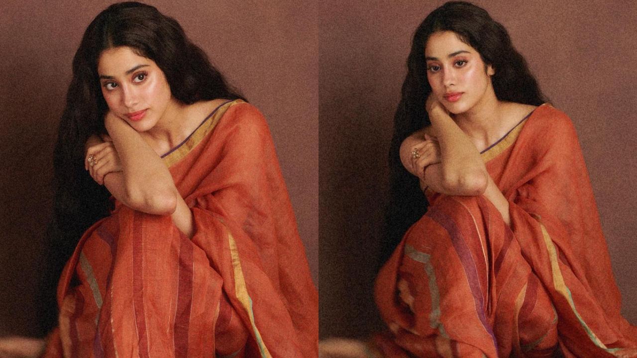Janhvi Kapoor's rumored beau Shikhar Pahariya gushes over her vintage red saree look, see pic