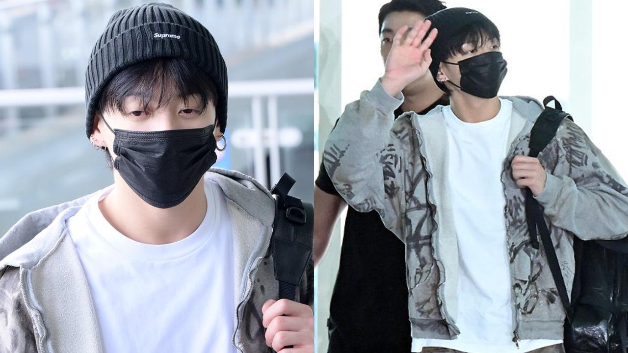 BTS Jungkook's airport looks are to die for. Have a look at the best five