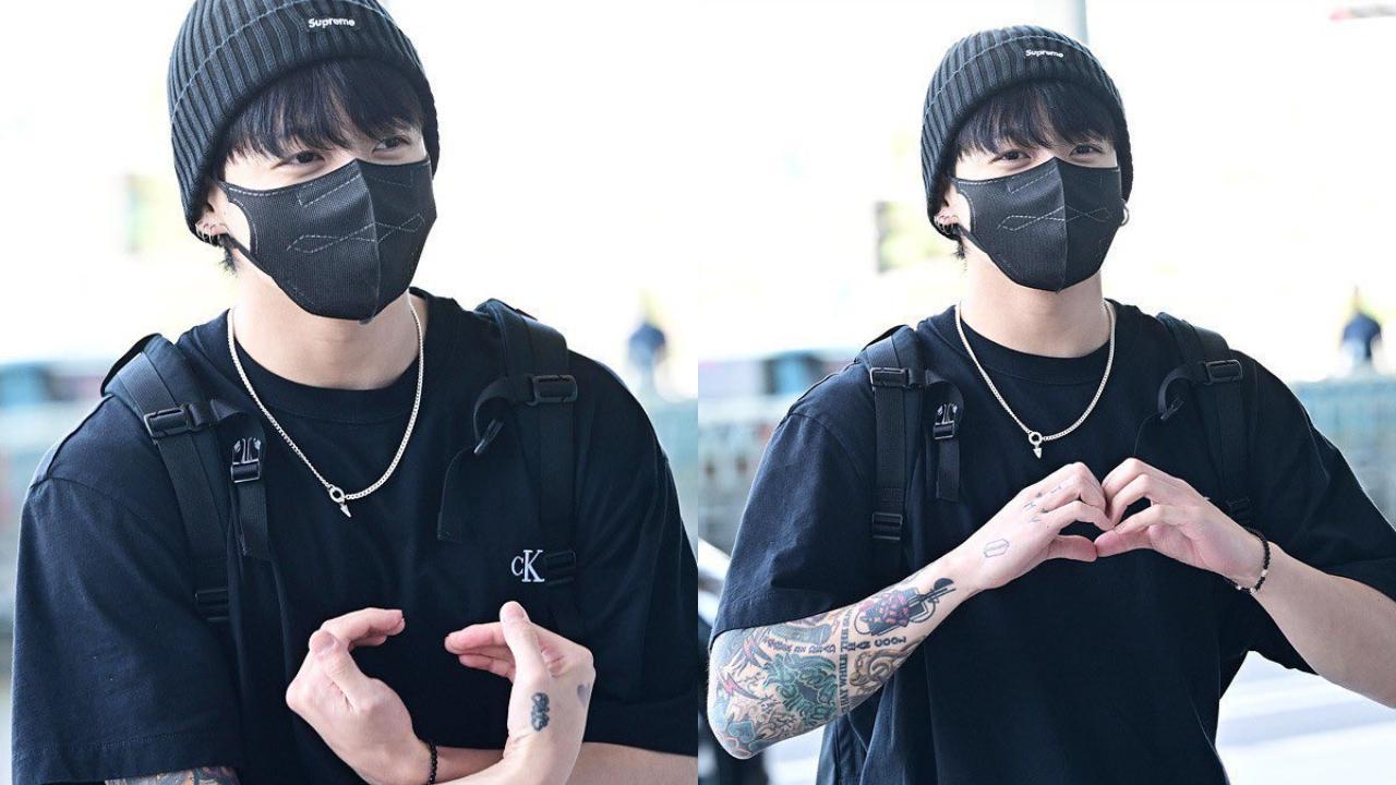 BTS: Jungkook wins hearts at the airport with playful dance moves as he jets off