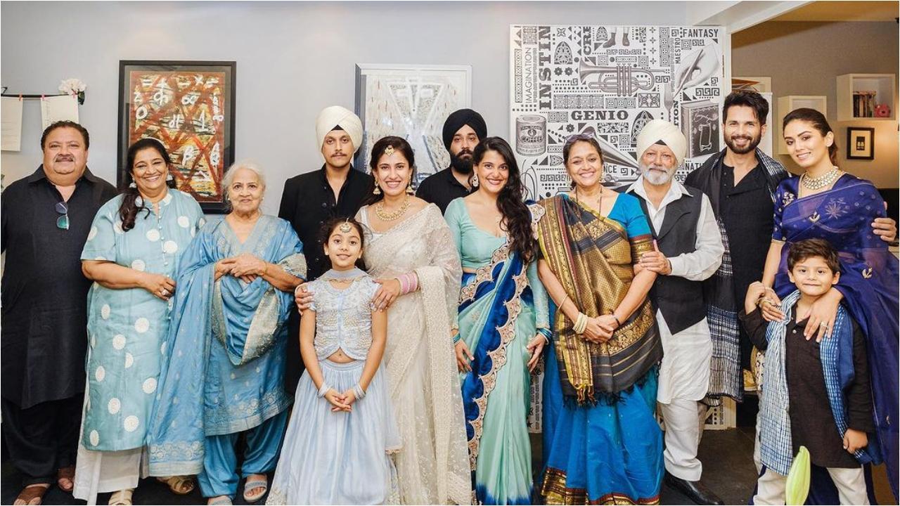 Shahid, Mira pose for perfect family picture at half-brother Ruhaan's wedding
