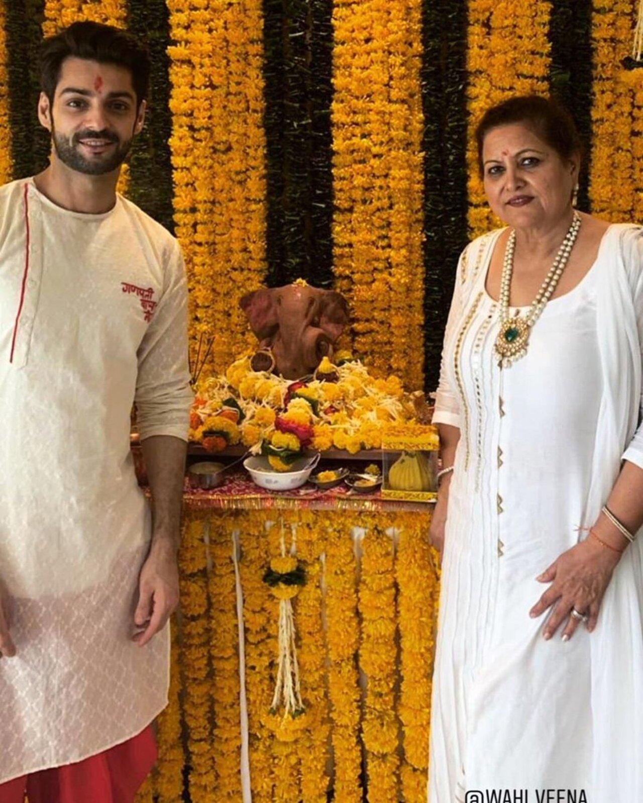 Karan Wahi has been hosting Ganpati at his residence for quite some time now. The actor also learnt the art of carving the idol