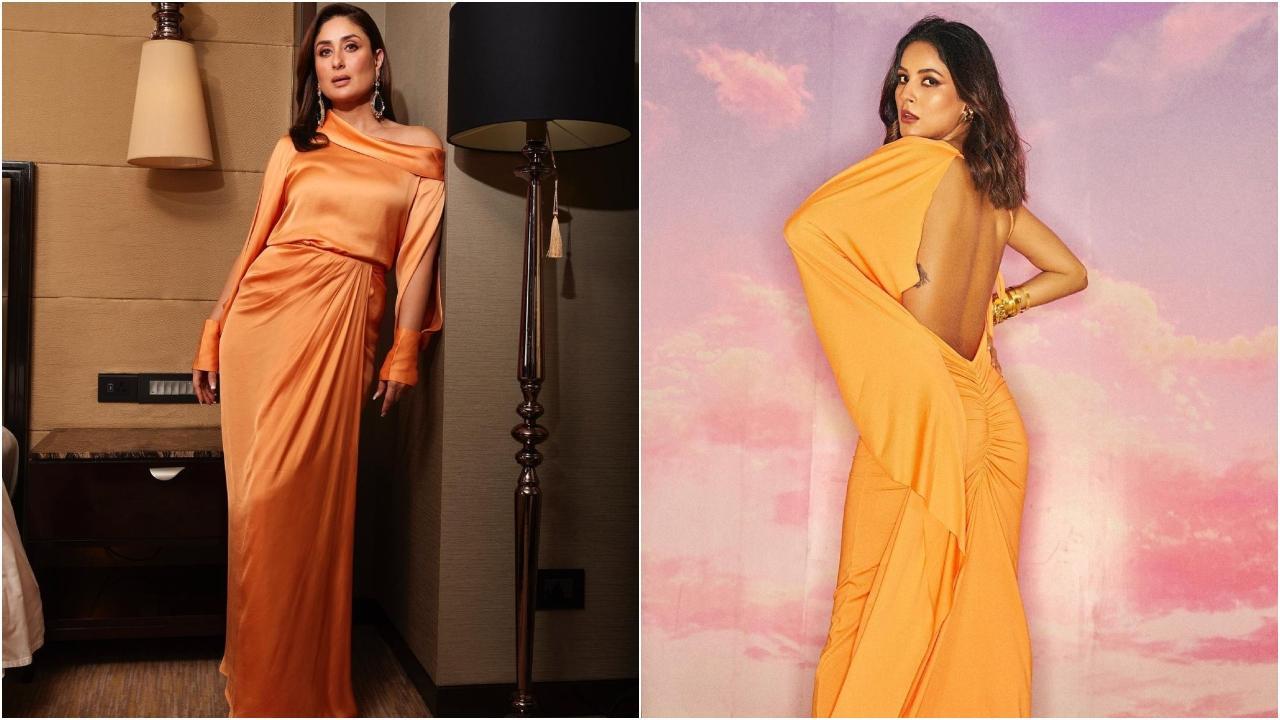 Elegant to risque, Kareena Kapoor Khan and Shehnaaz Gills guide to ace orange outfits for the next date picture