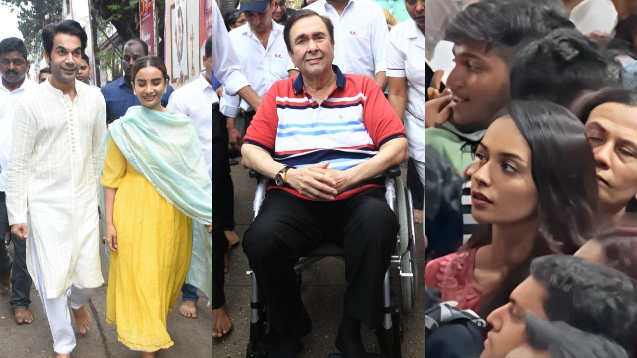 Rajkummar-Patralekha, Randhir-Babita flock to Lalbaughcha Raja to seek blessings