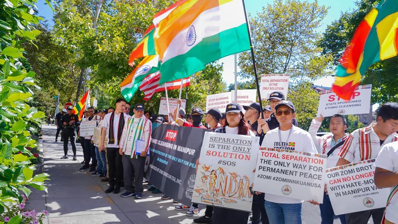 The rally, attended by members of the Zomi community in the US and other supporters, aimed to shed light on the urgent need for a lasting solution to the conflict in Manipur, the statement added