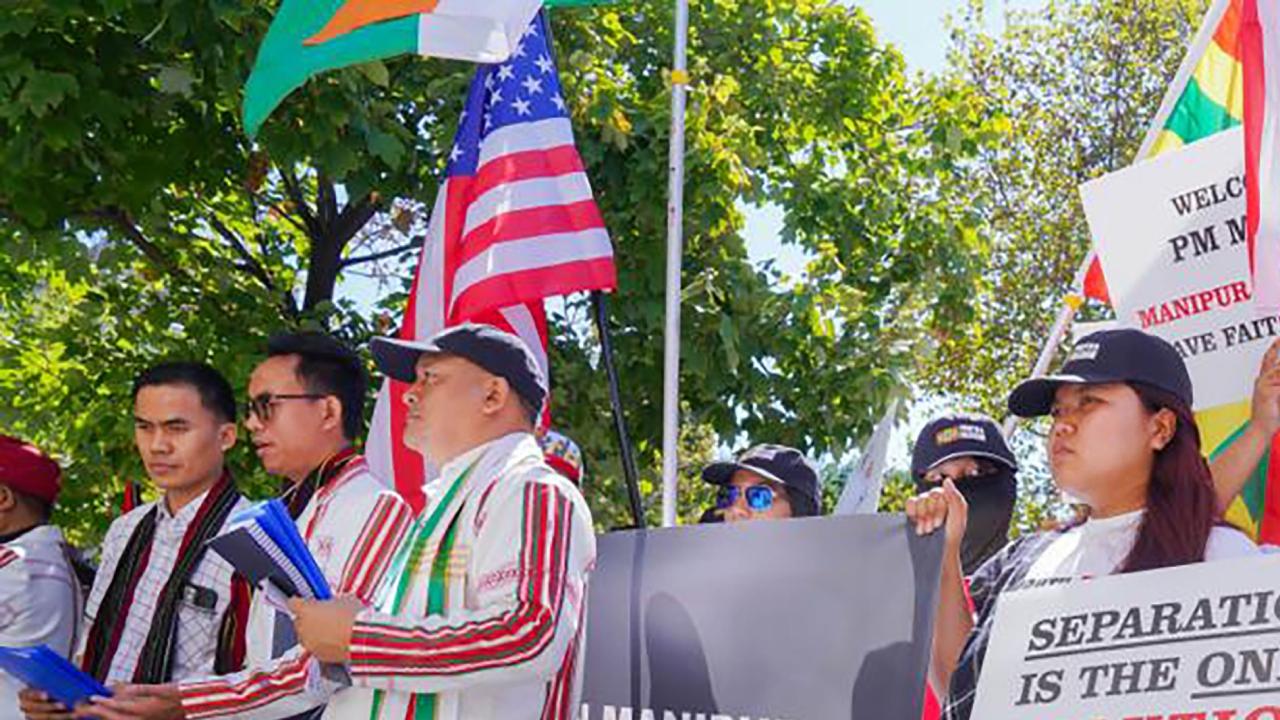 The rally organised by Zomi Innkuan USA in front of the Embassy of India in Washington DC last week expressed the participants' unwavering solidarity with the Zomi-Kuki people hit by the crisis in Manipur for more than 120 days, the organisation said in a statement, according to the PTI