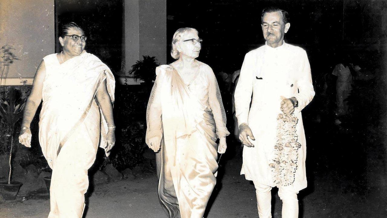 Tehmina Wadia, the school’s first directress trained by Maria Montessori, with school benefactor Gulistan Jussawala and Albert Joosten, the Montessori community’s India representative. Pics Courtesy/Besant Montessori