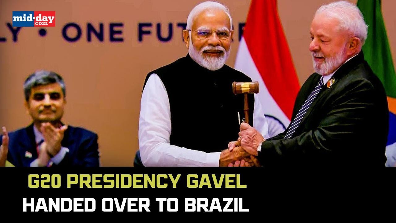 G20 Summit 2023: PM Modi hands over G20 presidency gavel to the Brazil President