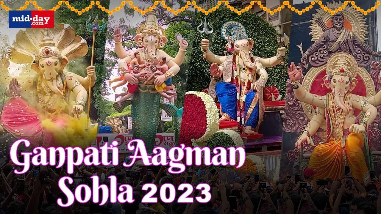 Ganesh Chaturthi 2023: Devotees gather in large number for Ganpati Aagman 