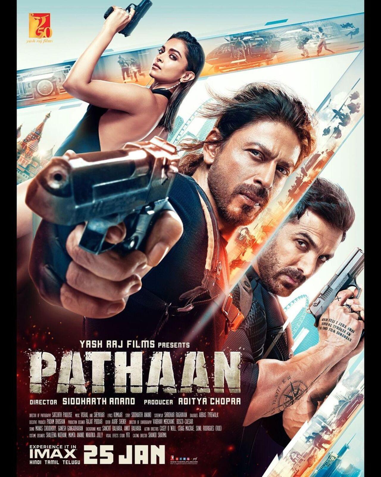 Pathaan: Worldwide Gross: 1050.05 Crores
Shah Rukh Khan ended his 5-year-long break after Zero with YRF's Pathaan. The spy-thriller naturally had a strong pre-release buzz and the box office was set on fire with the anticipation. According to reports, Pathaan, co-starring Deepika Padukone and John Abraham, collected Rs 543.09 crores in India and Rss 1050.05 crores globally 