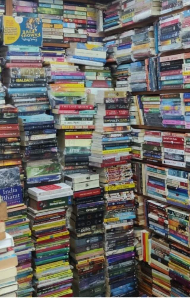 The father-son duo sells all kinds of books from classics, newly launched novels, magazines, children’s books to academic books 
