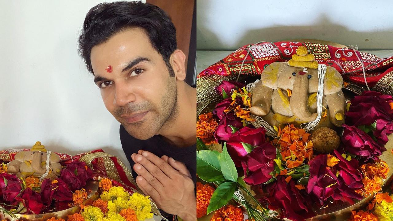 Rajkummar Rao's eco-friendly Ganesh Chaturthi celebration includes wheat-based idol