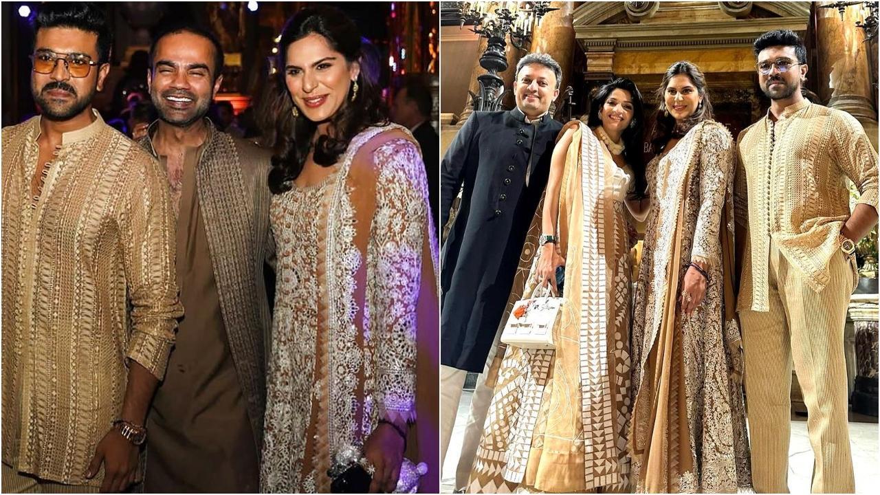 Ram Charan and Upasana Konidela redefine royalty in ethnic outfits at a friend's wedding
