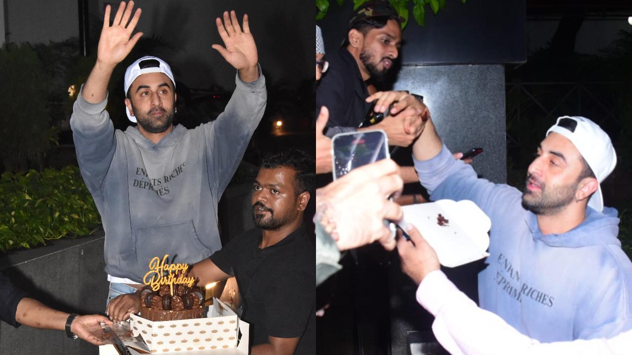 Ranbir Kapoor Birthday 2023: Actor cuts cake with adoring fans at his residence