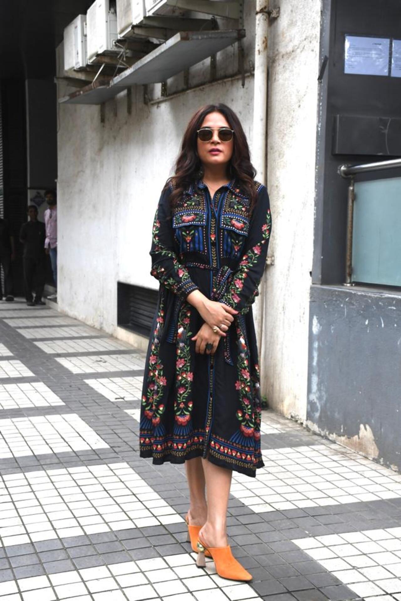 Richa Chadha, who is gearing up for the release of Fukrey 3, was seen in the city this afternoon