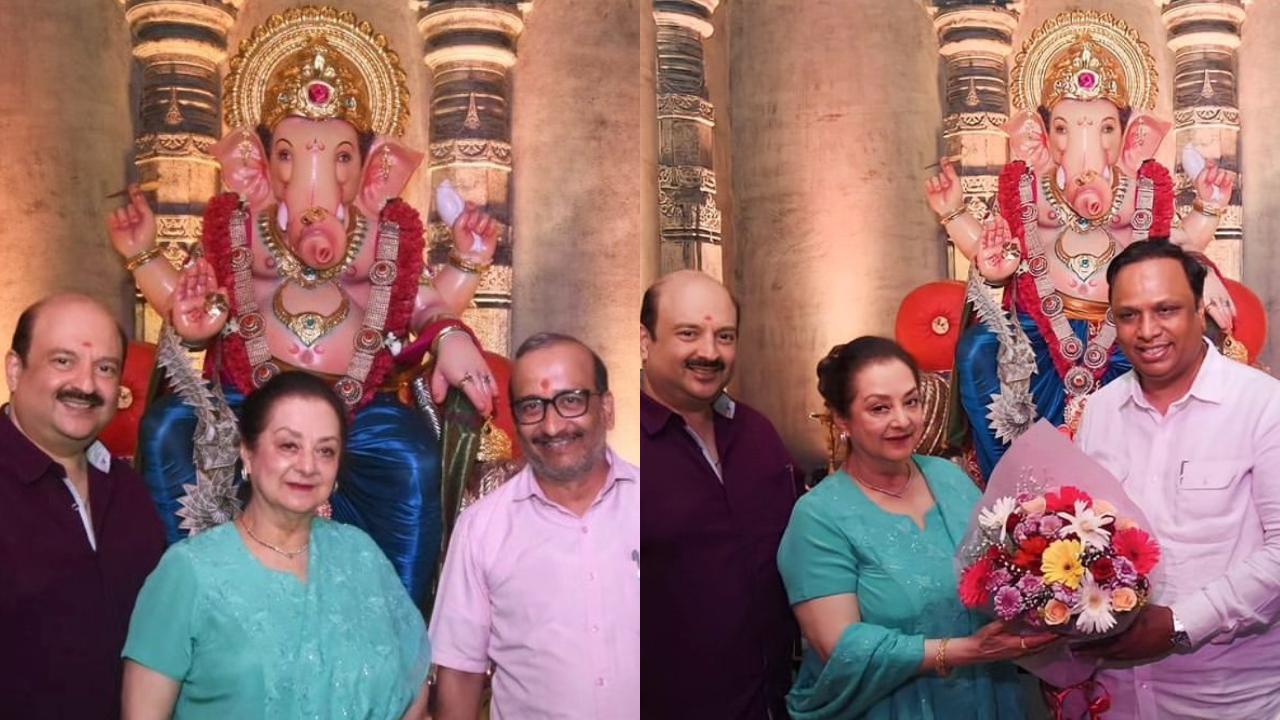Ganesh Chaturthi 2023: Saira Banu seeks blessings of Bappa at Ganpati pandal. Read more.