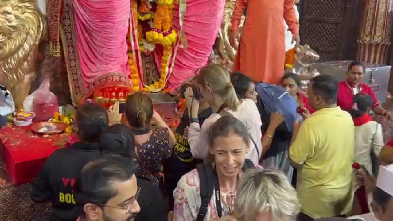 Tourists visit Mumbai's famous Lalbaugcha Raja pandal to seek the blessing of the Raja