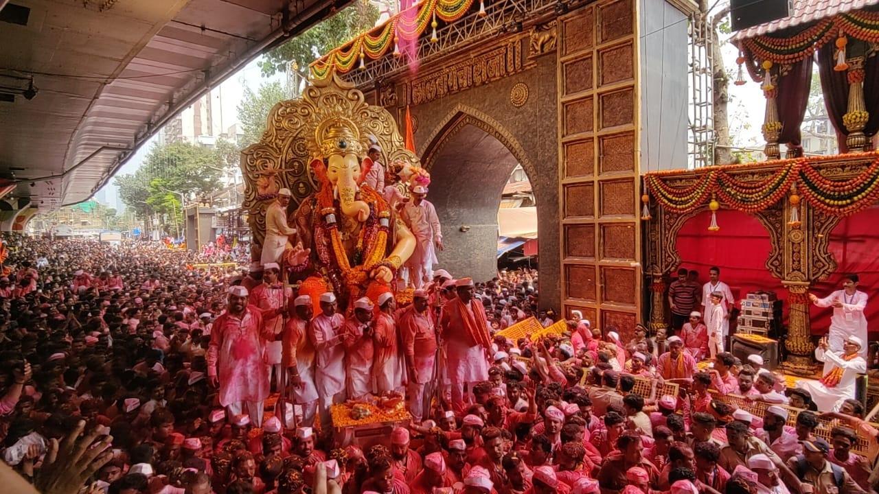 IN PHOTOS: Lalbaugcha Raja procession begins in Mumbai