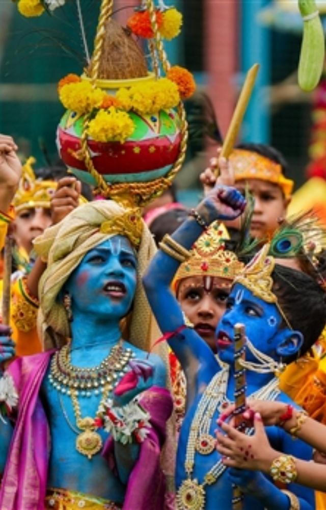 Students celebrate Krishna Janmashtami