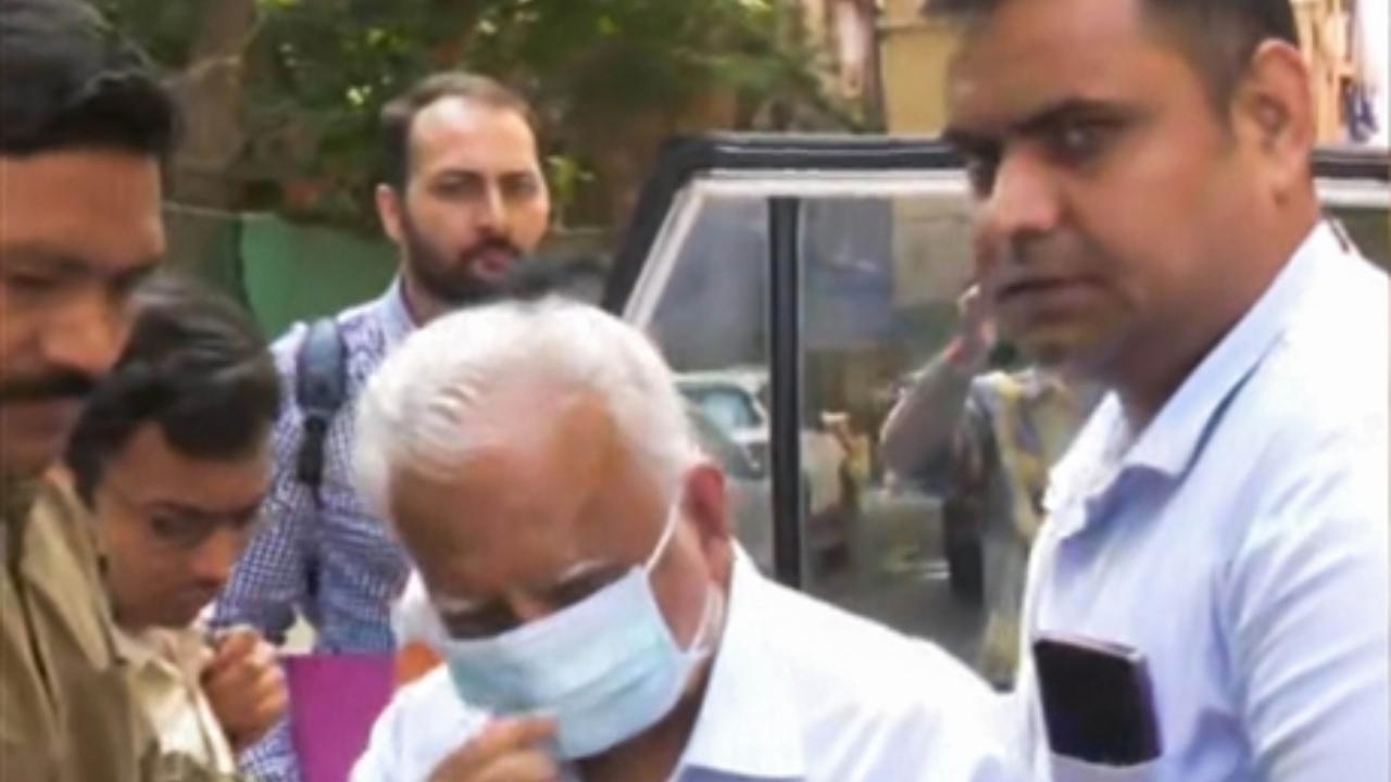 Jet Airways founder Naresh Goyal being produced before a court in connection with a money laundering case, in Mumbai, Monday, September 11, 2023 (Pic/PTI)