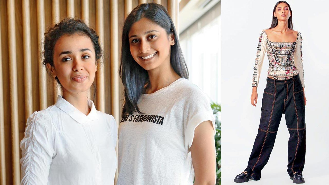 Saaksha Bhat (right) and Kinnari Kamat are the designer duo behind the eclectic occasion wear brand, Saaksha & Kinni 