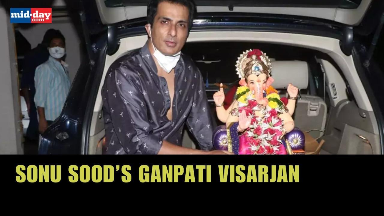 Ganesh Chaturthi 2023: Sonu Sood performs Ganpati Visarjan