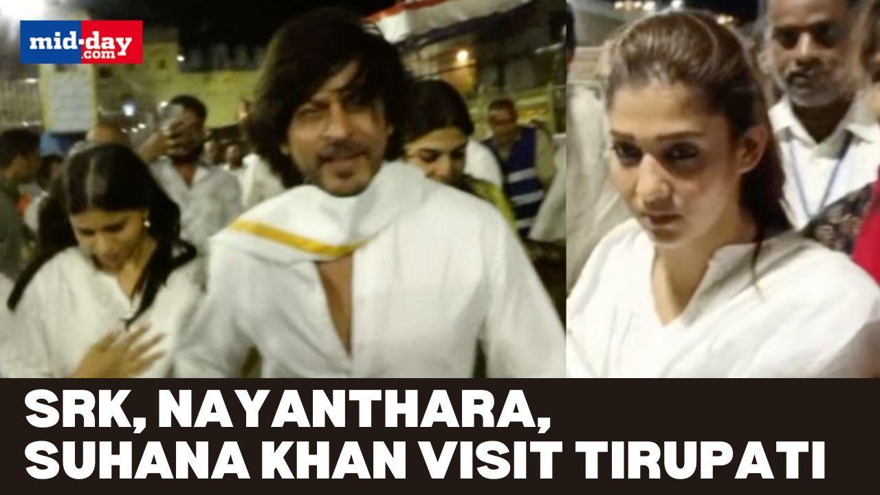 Shah Rukh Khan, daughter Suhana Khan, Nayanthara visit temple