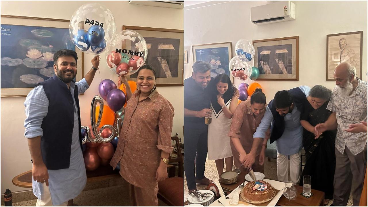 Swara Bhasker receives surprise baby shower from husband Fahad Ahmad and friends